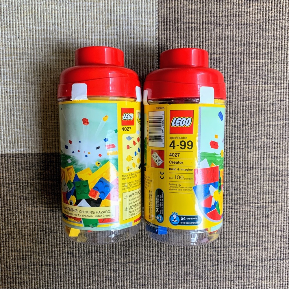 2 Sealed LEGO Creator 4027 Build & Imagine Set Red Can Discontinued 200pc
